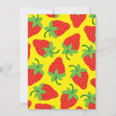 Berry 1er Anniversaire Mod Strawberry Invitations (Dos)
