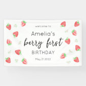 Berry 1er anniversaire | Première bannière fraise (Horizontal)