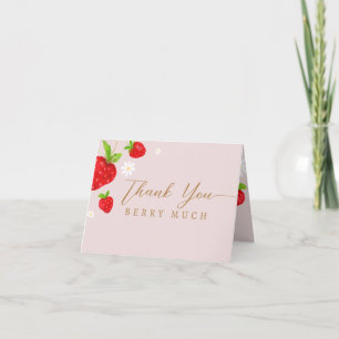 Berry 1ère fraise Carte de remerciements d'anniver