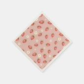 Berry 1st Birthday Strawberry Theme Papieren serve Servet (Hoek)