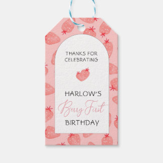 Berry 1st Verjaardag dank u label Cadeaulabel