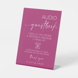 Berry Audio Guestbook Huwelijksreceptie Reclamebord Met Voetstuk