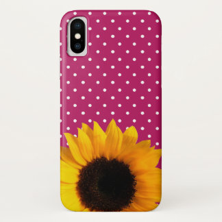 Berry avec Pois et Sunflower iPhone X Coque