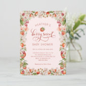 Berry Baby shower Invitation Kaart (Staand voorkant)