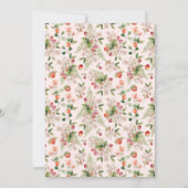 Berry Baby shower Invitation Kaart (Achterkant)