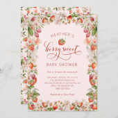 Berry Baby shower Invitation Kaart (Voorkant / Achterkant)