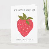 Berry Best Dad Funny Strawberry Vaderdag Kaart (Voorkant)