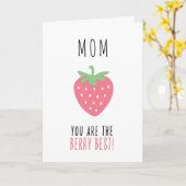 Berry Best Mom Aardbei Moederdag Kaart (Gele Bloem)