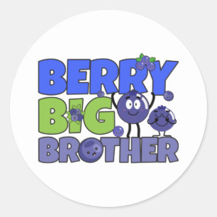 Berry Big Brother - Zus Blueberry Pun Ronde Sticker