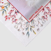 Berry, bladrood Prettige feestdagen kerstfoto Tissuepapier (Detail)