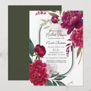 Berry Bloom Tuin Bloemrijke Bruiloftsshower Kaart