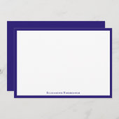 Berry Blue Elegant Modern Flat Note Card Notitiekaartje (Voorkant / Achterkant)