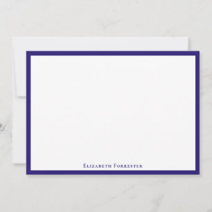 Berry Blue Elegant Modern Flat Note Card Notitiekaartje