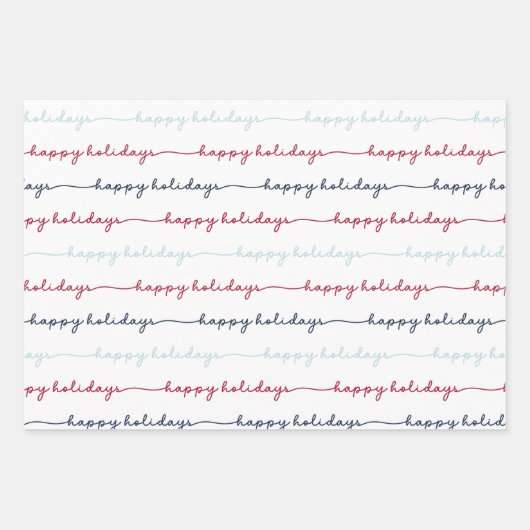 Berry Blue Snowflake Holiday Wrapping Papieren Bla Inpakpapier Vel (Voorkant 3)