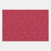 Berry Blue Snowflake Holiday Wrapping Papieren Bla Inpakpapier Vel (Voorkant)
