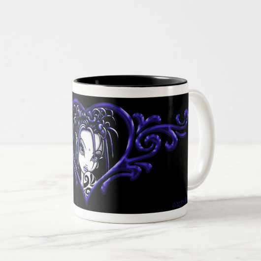 Berry Blue "Sophia" Coffee Mok (Voorkant rechts)