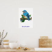 Berry Bluebird Poster (Keuken)