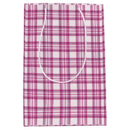 Berry Blush Plaid Medium Gift Bag Medium Cadeauzakje
