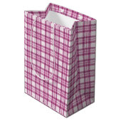 Berry Blush Plaid Medium Gift Bag Medium Cadeauzakje (Achterkant Gekanteld)