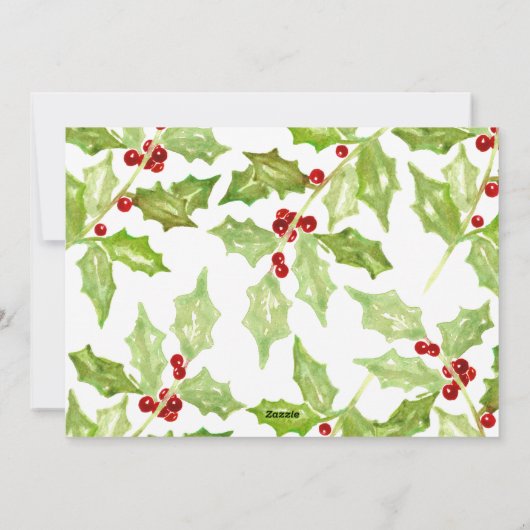 Berry & Bright | Carte photo de vacances (Dos)