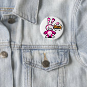 Berry Bunny Smile Ronde Button 5,7 Cm (In situ)