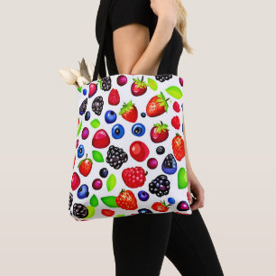 Berry Burst: fruitig patroon Draagtas