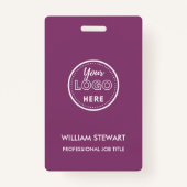 Berry Business Logo Company Medewerker Modern pers Badge (Achterkant)