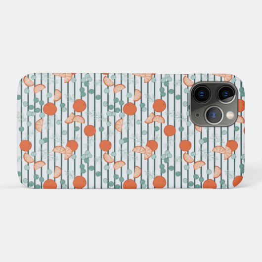 Berry Citrus - donkergroene strepen Case-Mate iPhone Case (Achterkant (horizontaal))