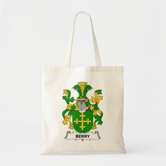 Berry Coat of Arms Family Crest Tote Bag (Voorkant)