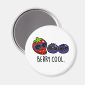 Berry Cool Funny Strawberry Blueberry Pun Magneet (Voorkant / Achterkant)