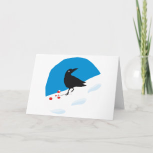 Berry crow feestdagen kaart
