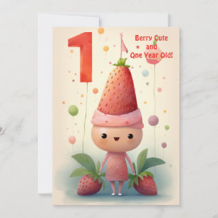 Berry Cute 1er Anniversaire Carte Anniversaire