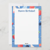 Berry Cute 2e Anniversaire Carte Anniversaire (Dos)