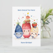 Berry Cute Anniversaire Carte Anniversaire (Debout devant)