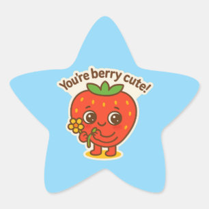 Berry Cute Button Ster Sticker