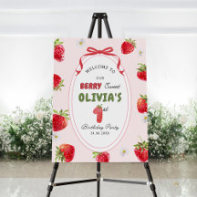 Berry Cute Strawberry 1er anniversaire fête Bienve