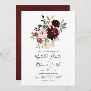 Berry de Bourgogne et Faire-part de mariage floral