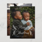 Berry de pin moderne simple photo complète carte d (Devant / Derrière)