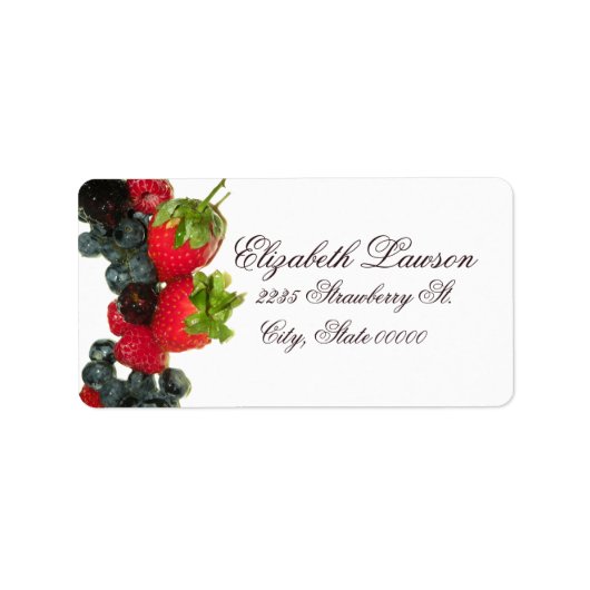 Berry Delight adreslabel Etiket (Voorkant)