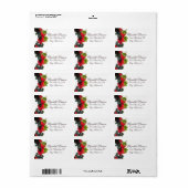 Berry Delight adreslabel Etiket (Full Sheet)