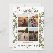 Berry d'hiver chaud Botanique 4 Photo Carte de vac (Devant)