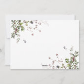 Berry d'hiver chaud Botanique 4 Photo Carte de vac (Dos)