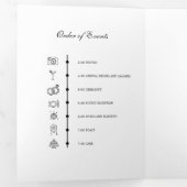 Berry d'hiver Noël Mariage Timeline Invitation (Intérieur en premier)