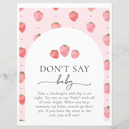 Berry Don't Say Baby Game Sign (Voorkant)