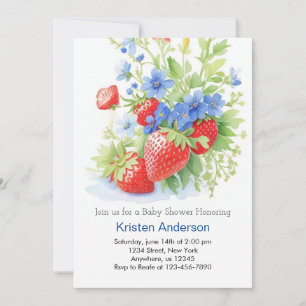 Berry Dreams Wildflower Streams Boy Baby shower Kaart