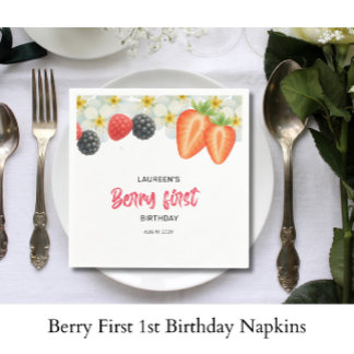 Berry Eerste 1e Verjaardag  Servet