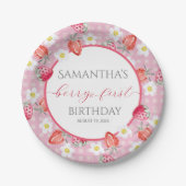 Berry Eerste 1e Verjaardagspapier Bord (Voorkant)