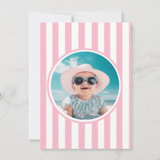 Berry eerste aardbei en boog bedankkaart (Achterkant)