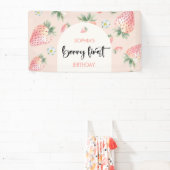 Berry eerste aardbei kinderen verjaardag spandoek (Insitu)