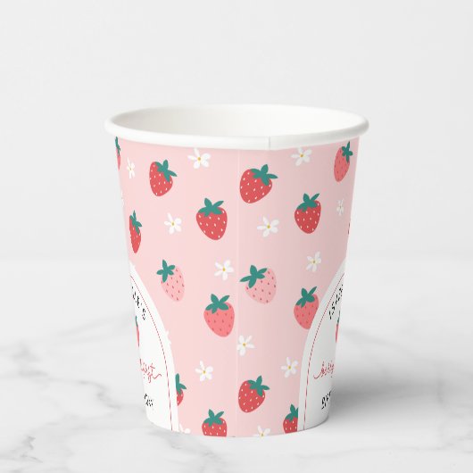 Berry eerste verjaardag 1e verjaardag meisje papieren bekers (Rechts)